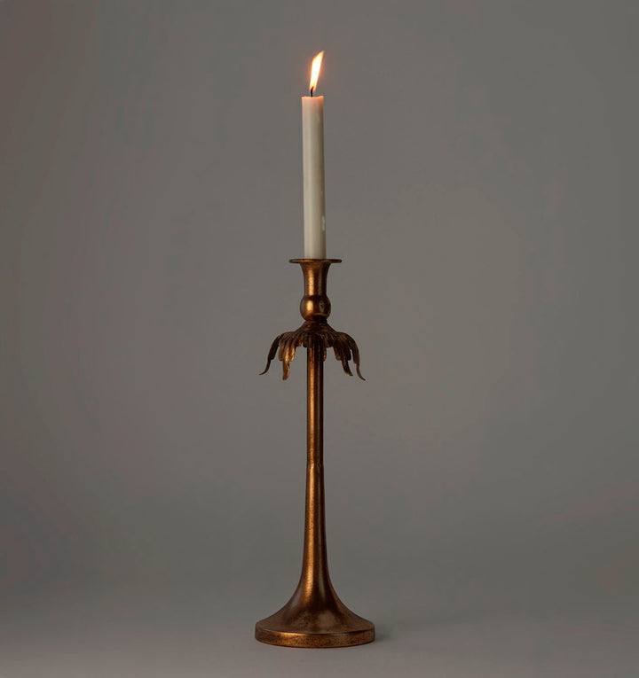 Antique Gold Taper Candle Holder