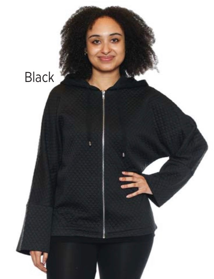 Wide Sleeve Zip Up Hoodie
