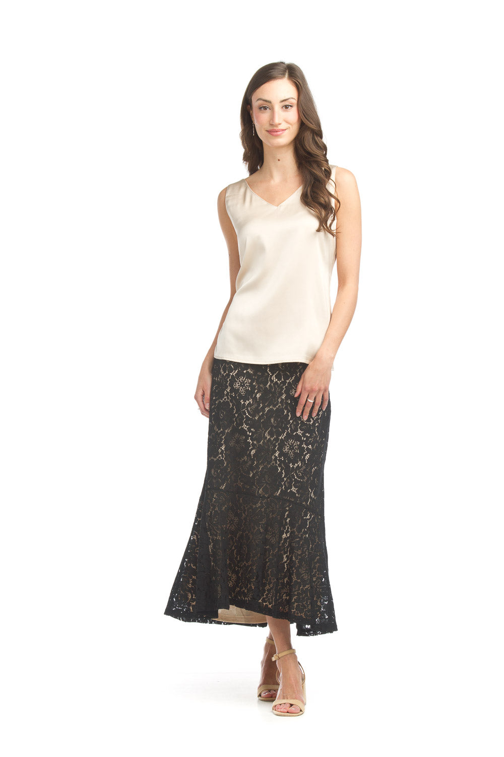 Lace Skirt W/Flare Hem