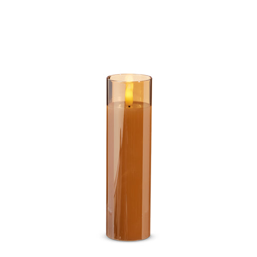 Gold Glass Pillar Candle