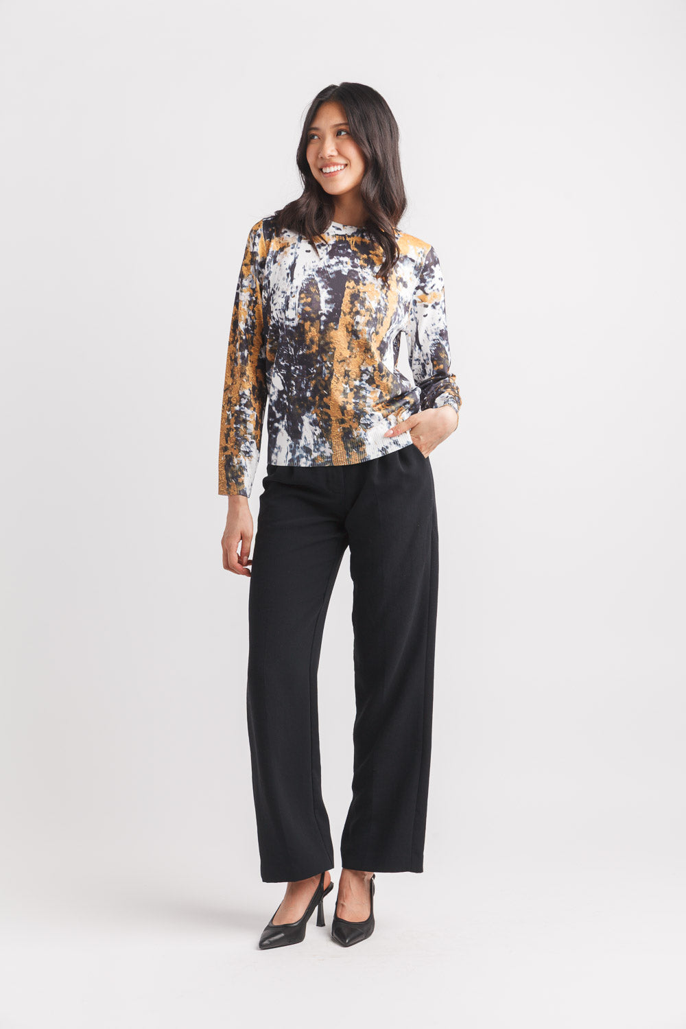 Abstract Printed Sweater