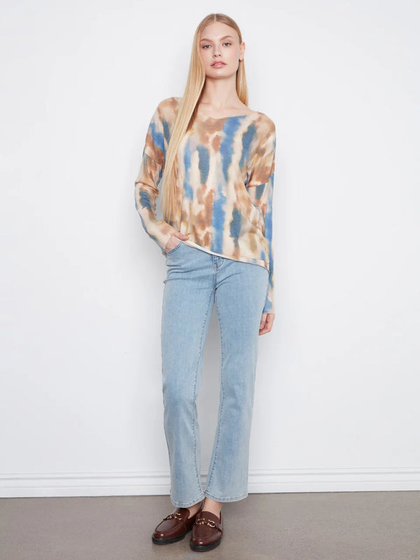 Long Sleeve Abstract Pattern Top