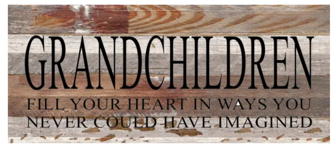14x6” Grandchildern Wood Sign