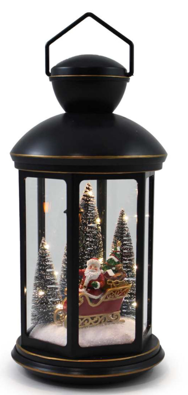 LED Santa Scene Lantern