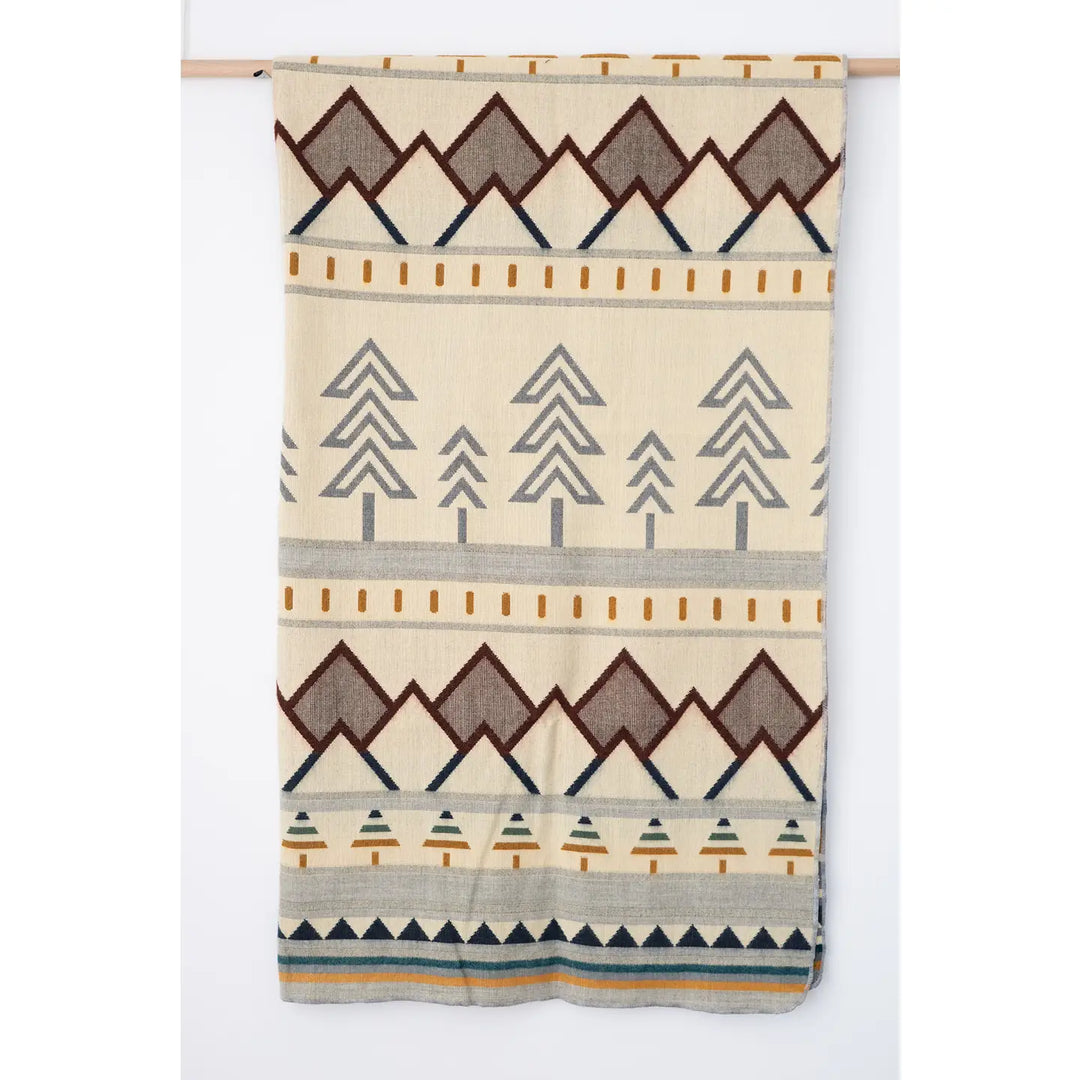 65”X68” (Aurora highlands) Tree Line Throw Blanket