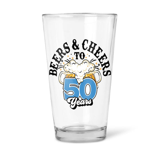 16oz Beers & Cheers Birthday Glass