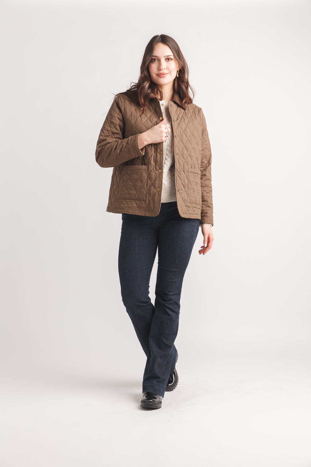 Barn Coat W/Corduroy Collar