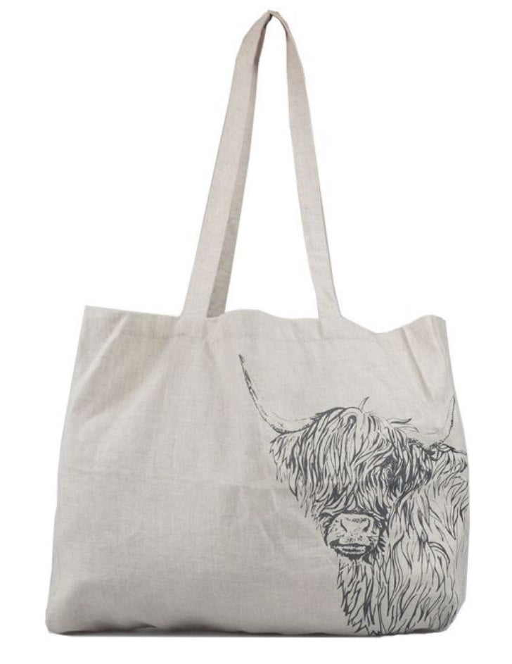 Linen Highland Tote Bag
