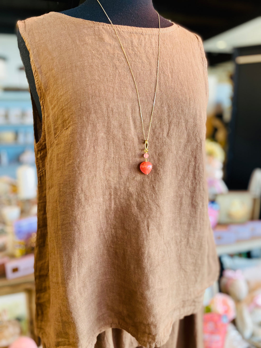 Linen Button Back Cami