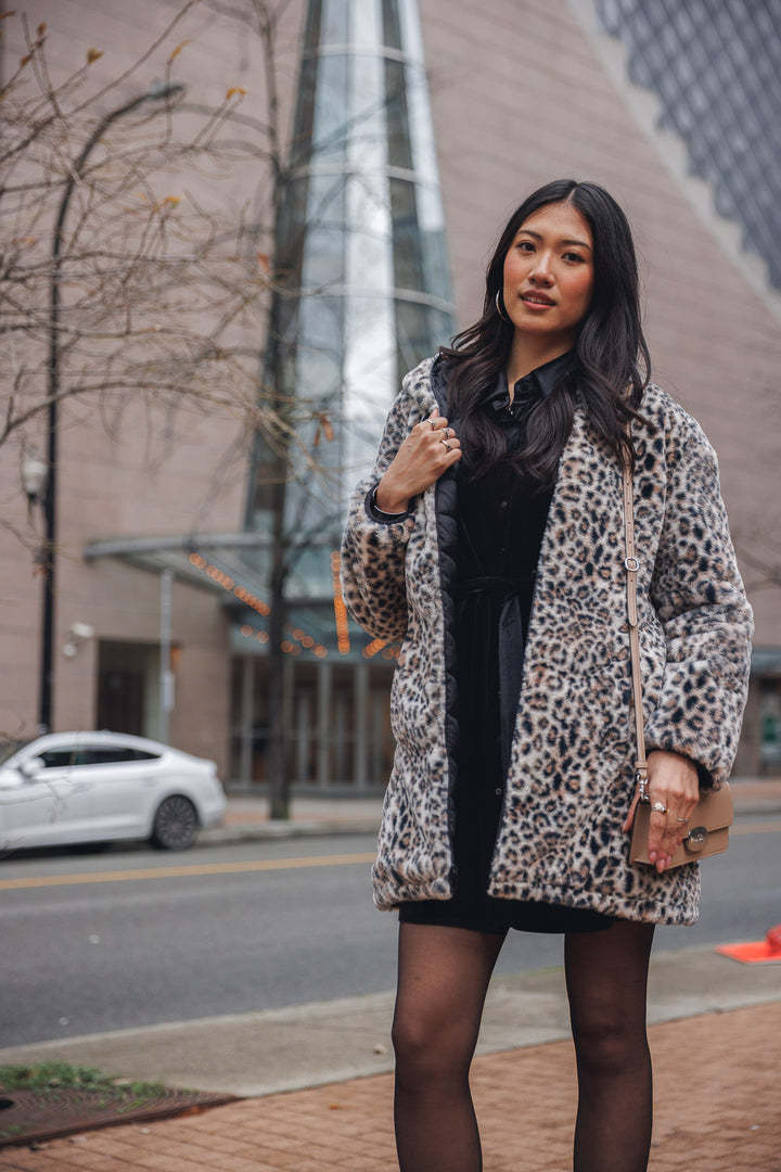 Reversible Faux Fur Puffer Jacket