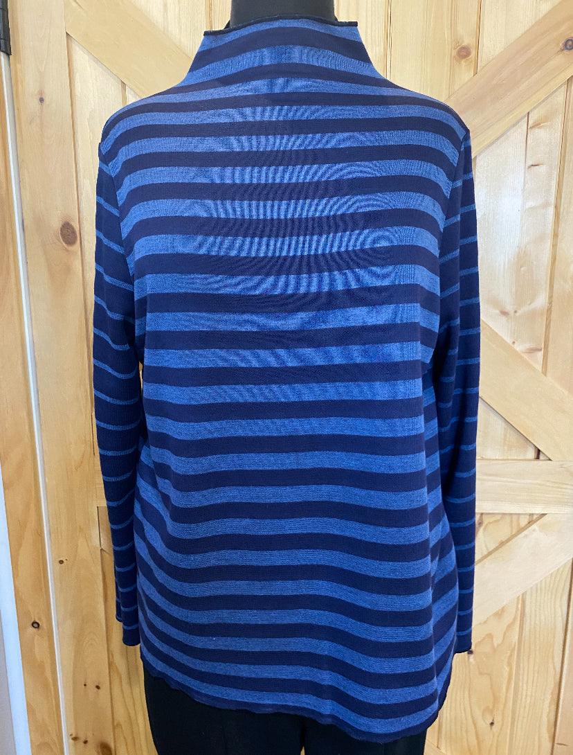 Reversible Block Plaid Mock Neck Sweater