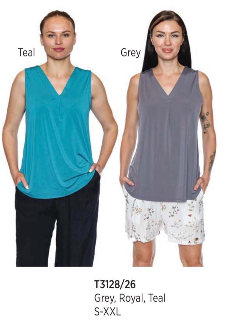 Sleeveless VNeck Top