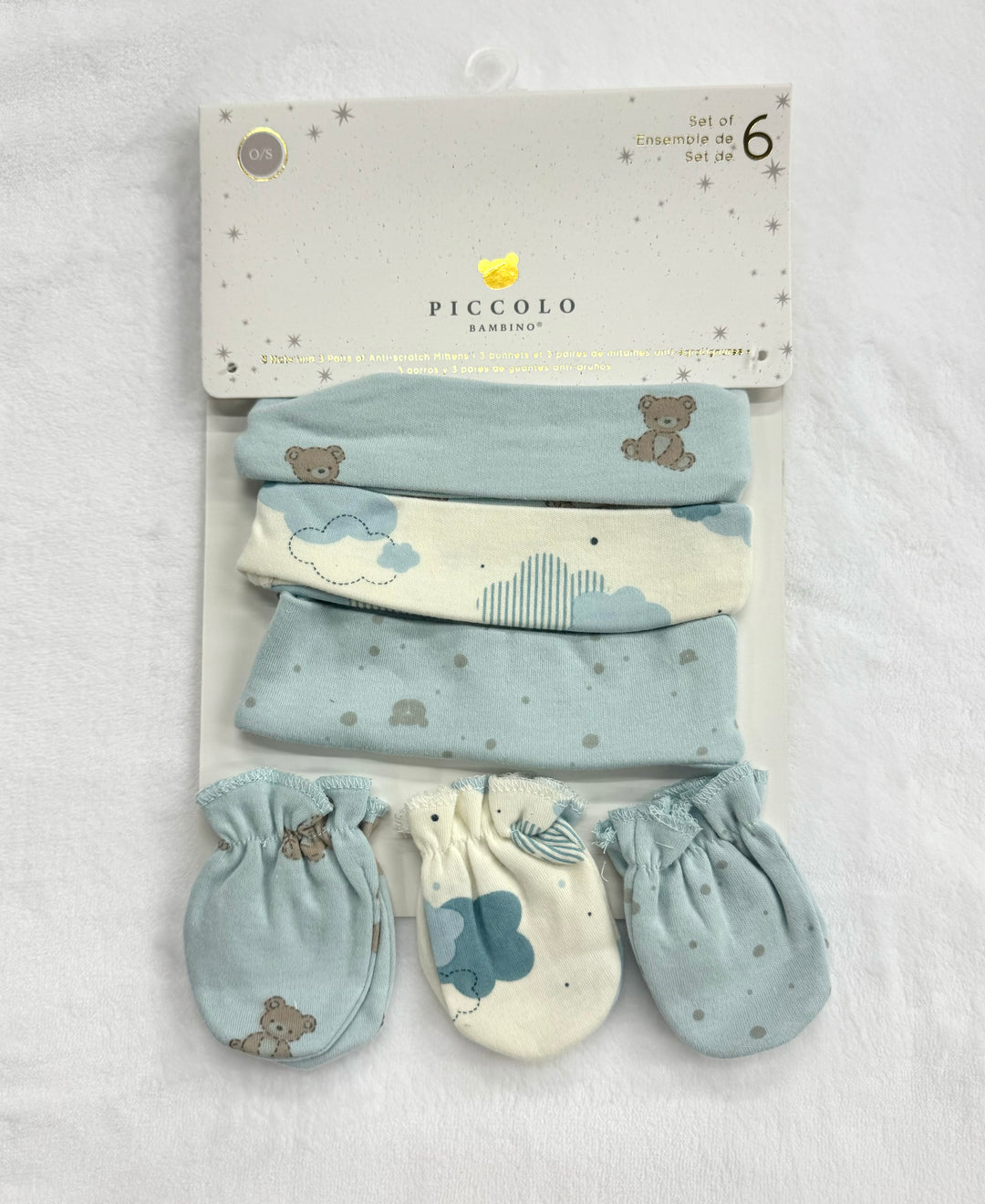 Hats and Anti-Scratch Mittens Set