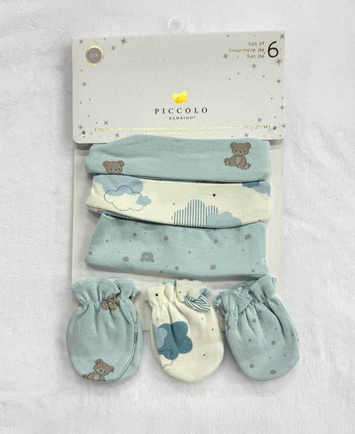 Hats and Anti-Scratch Mittens Set