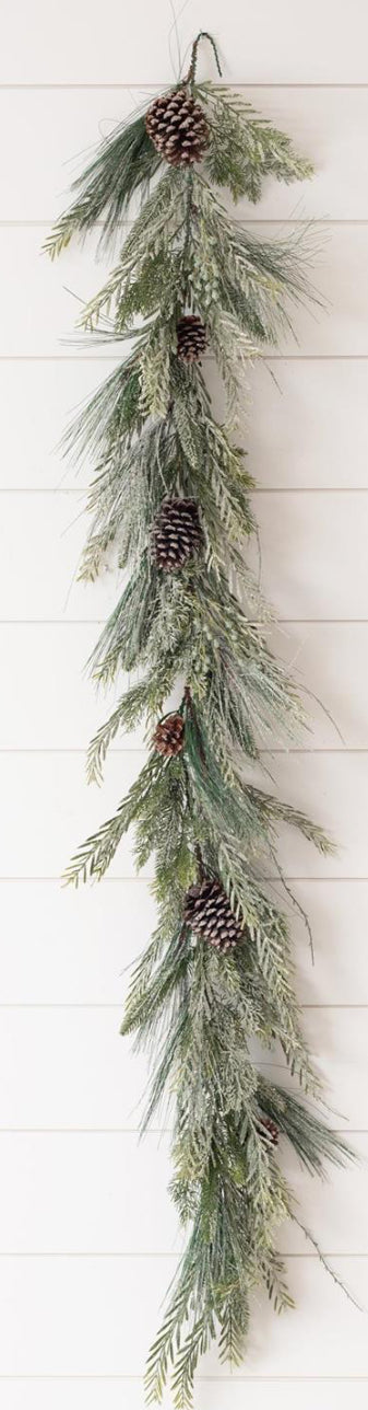 72” Frosted Mix Garland