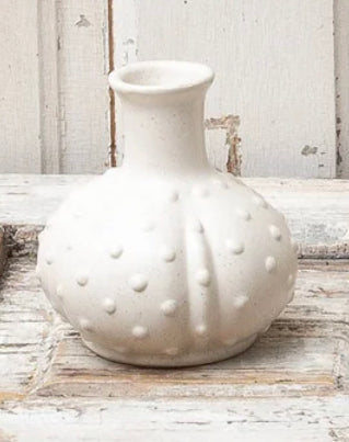 Textured Cream Bud Vase
