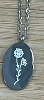 Silver Birth Flower Necklace