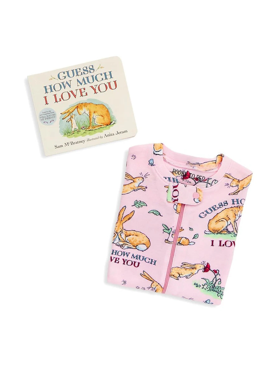 Infant Pajama W/Book Guess How Much Pink