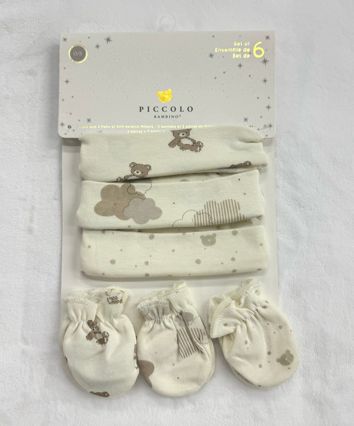 Hats and Anti-Scratch Mittens Set