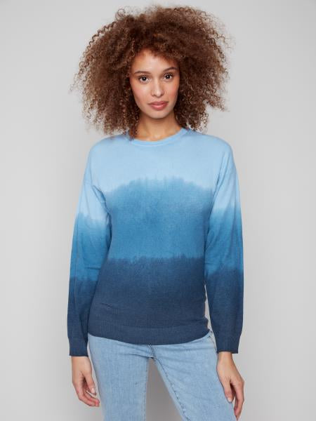 Ombré Crew Neck Sweater