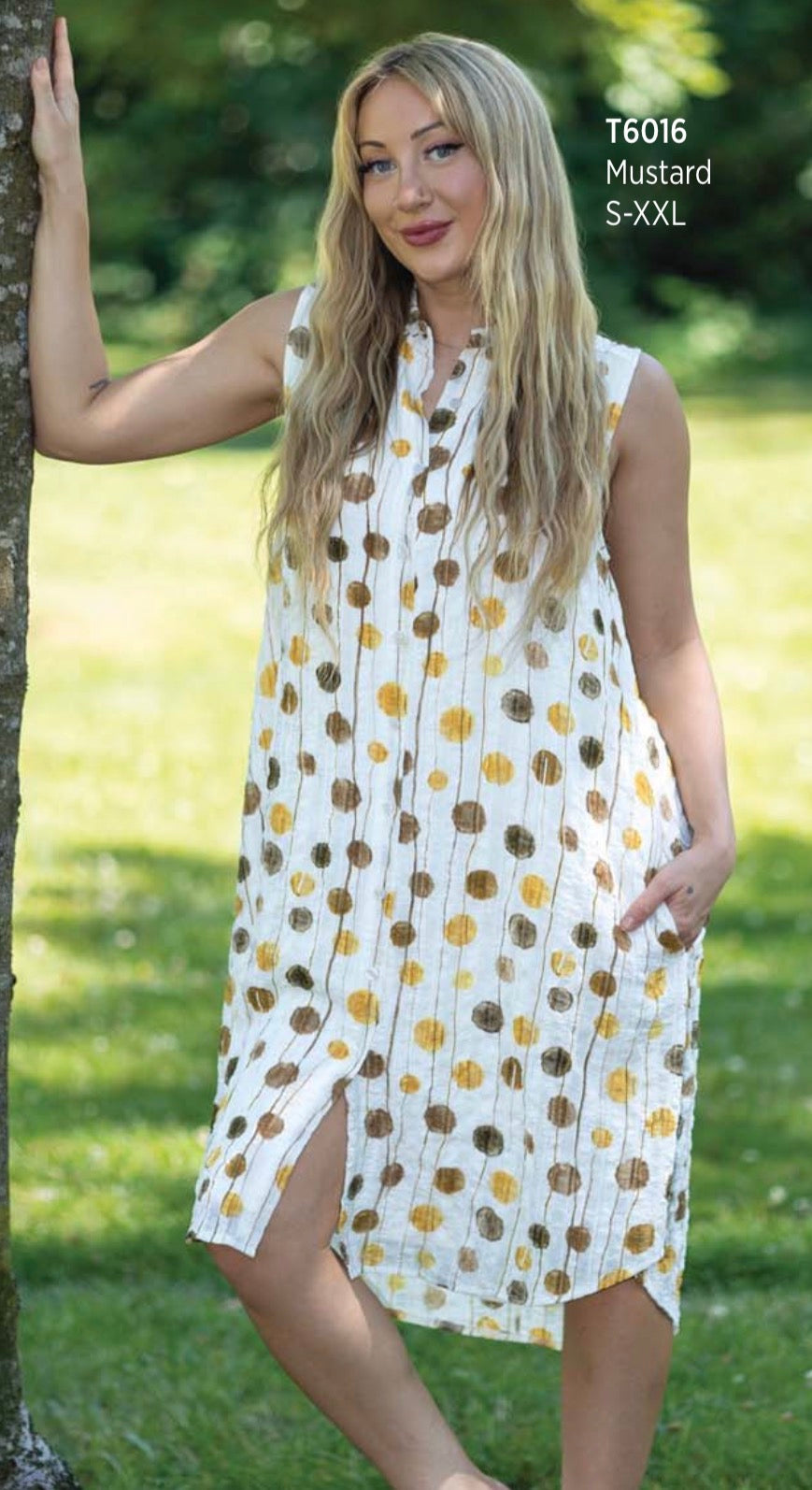 Sleeveless Polka Dot Dress