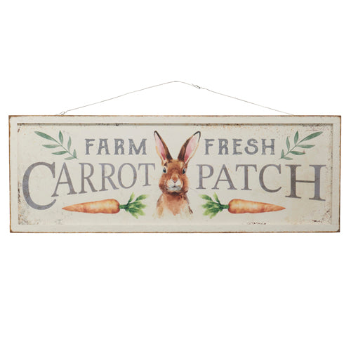 36” Distressed Carrot Patch Wall Art