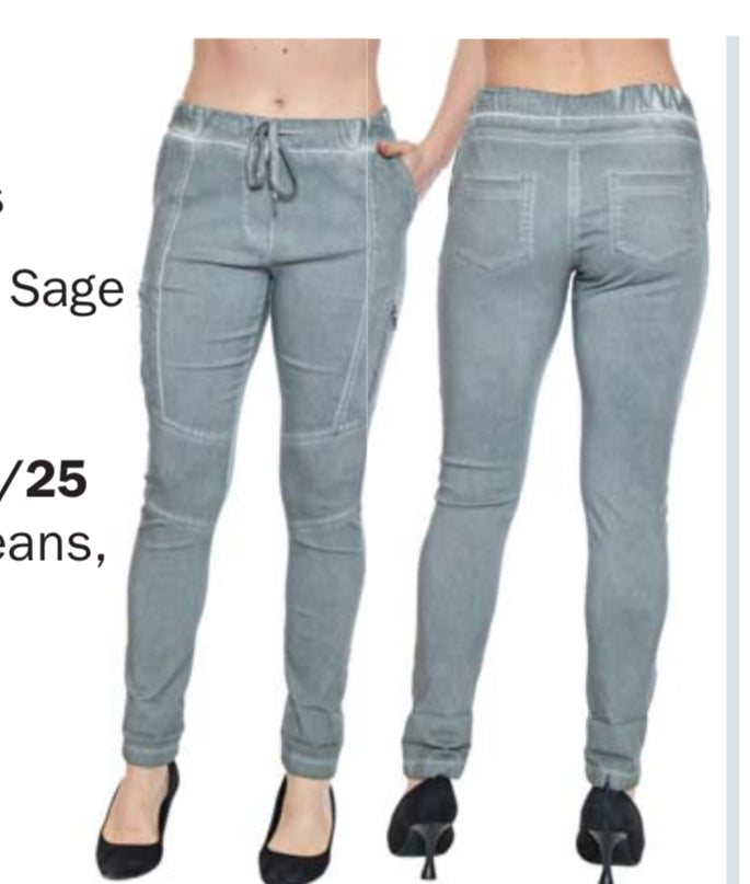 Sage Skinny Fit Drawstring Pant
