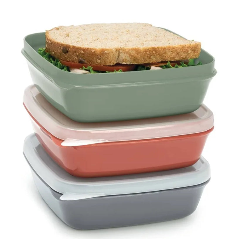 3pc Meal Seal Sandwich Containers