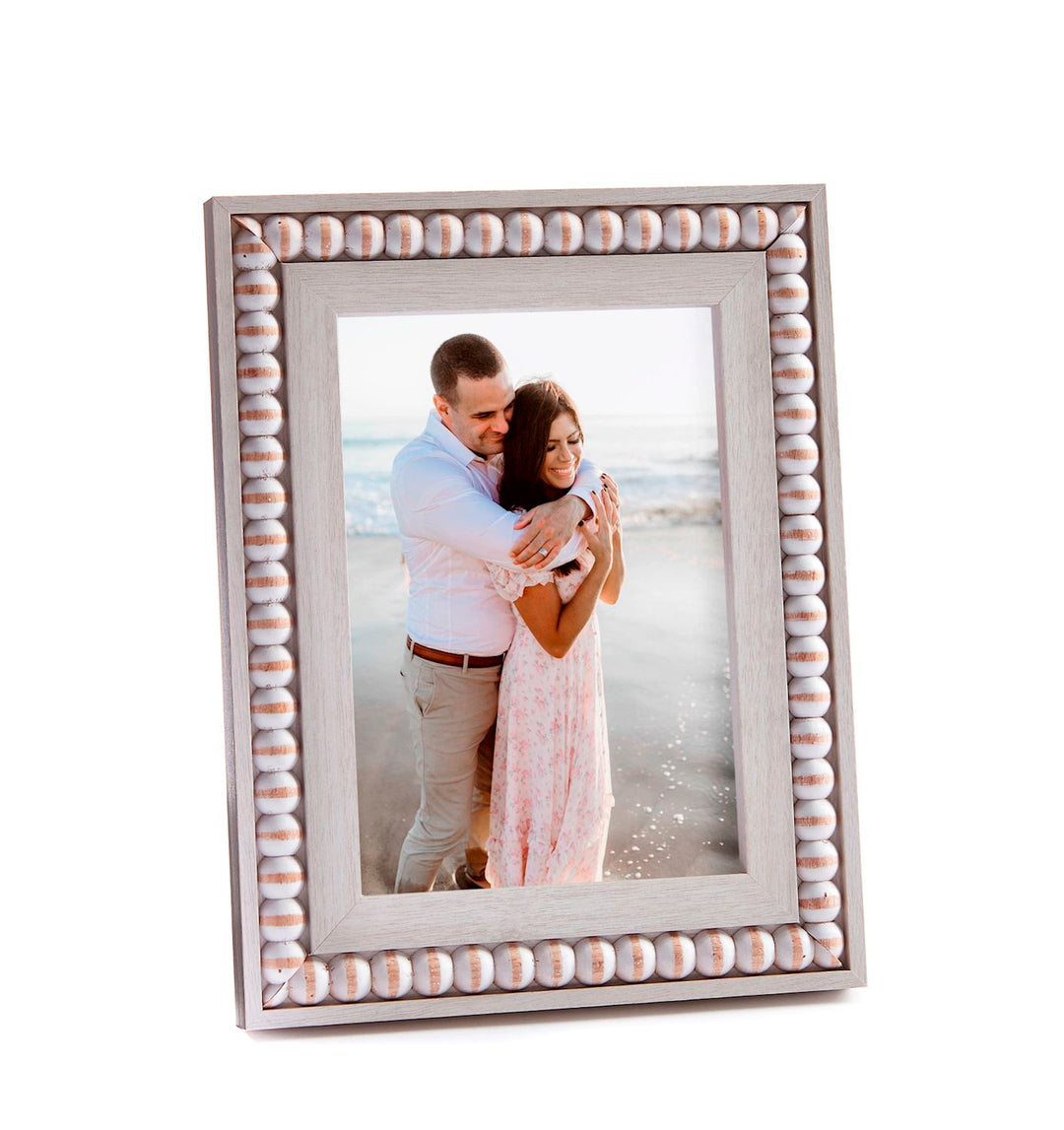 Beaded Wood Photo Frame