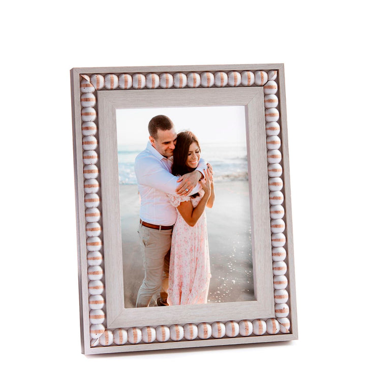 Beaded Wood Photo Frame