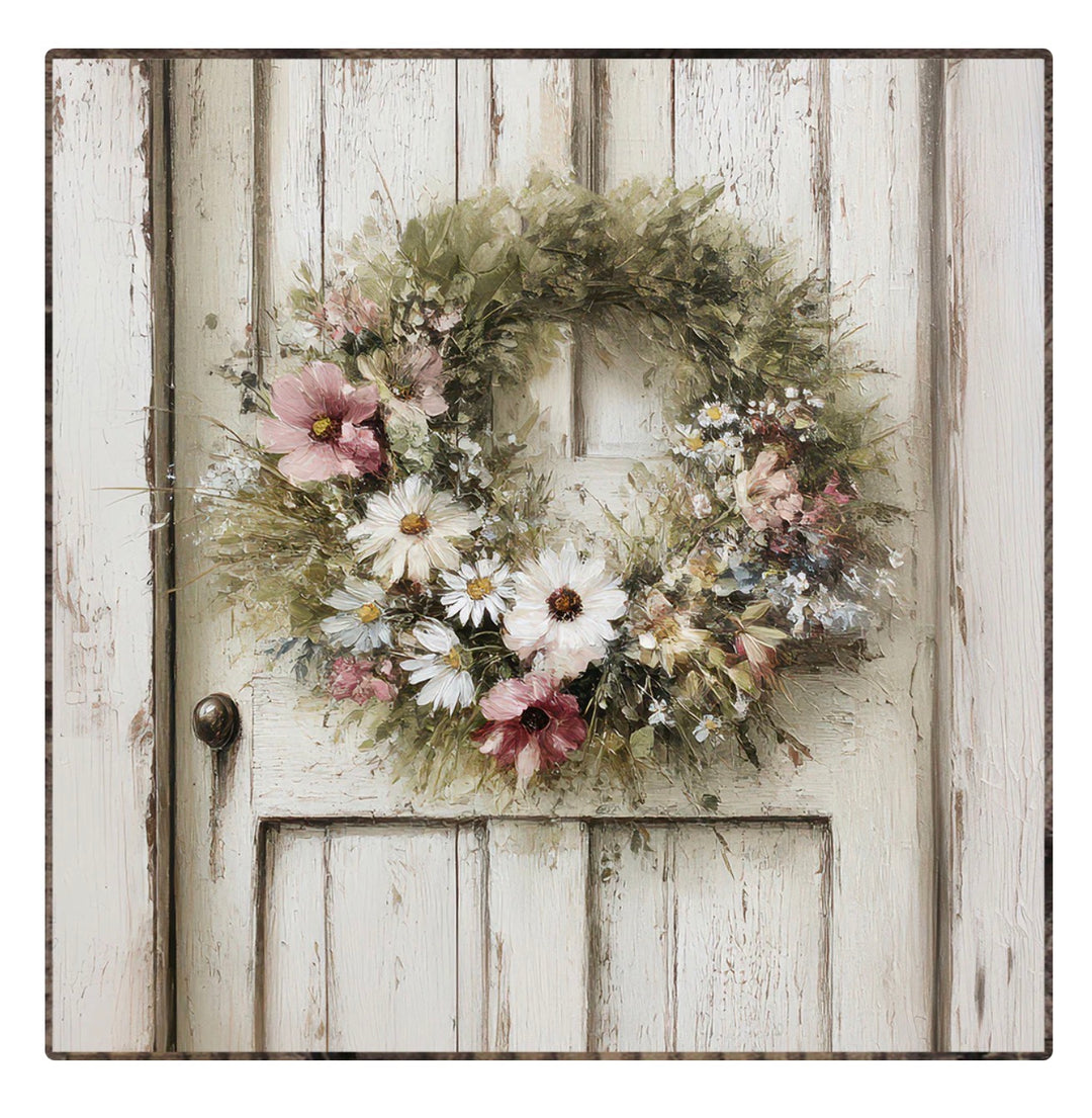 7027 Summer Door W/Wreath