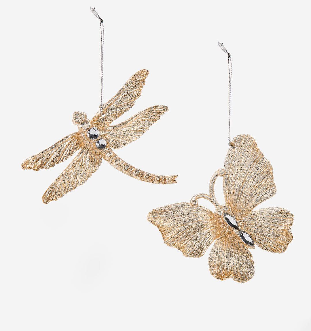 Gold Glitter Butterfly/Dragonfly Ornament