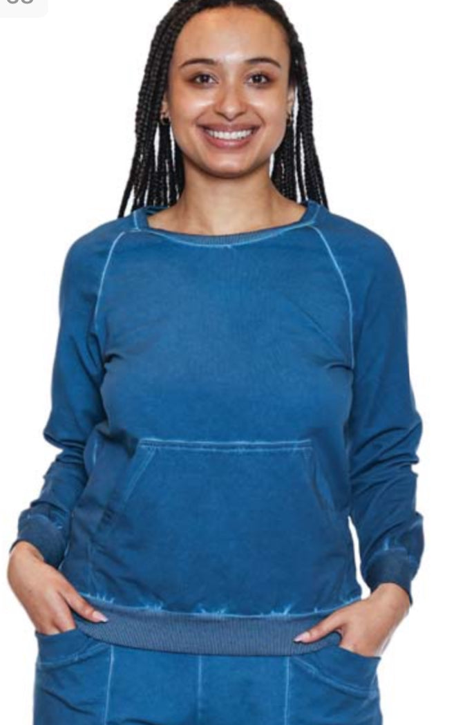 Denim Color Long Sleeve W/Front Pocket
