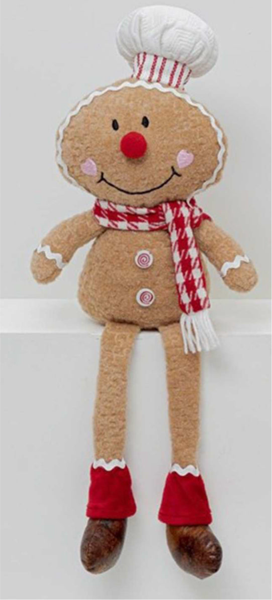 Plush Gingerbread W/Dangle Legs