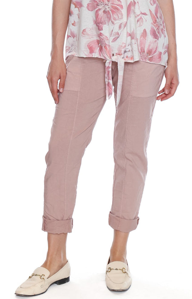 Basic Drawstring Large Pocket Pant