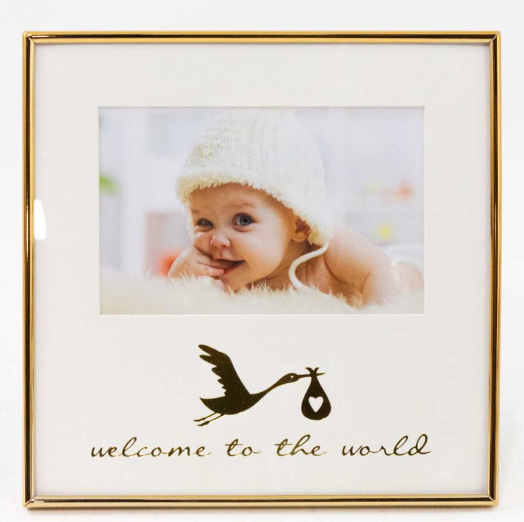 6x4” Gold Welcome Baby Frame
