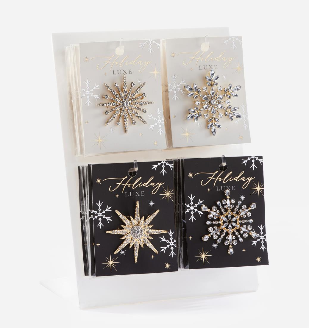 Crystal Snowflake Pin