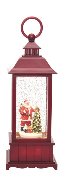 Plastic Light Up Santa Water Lantern