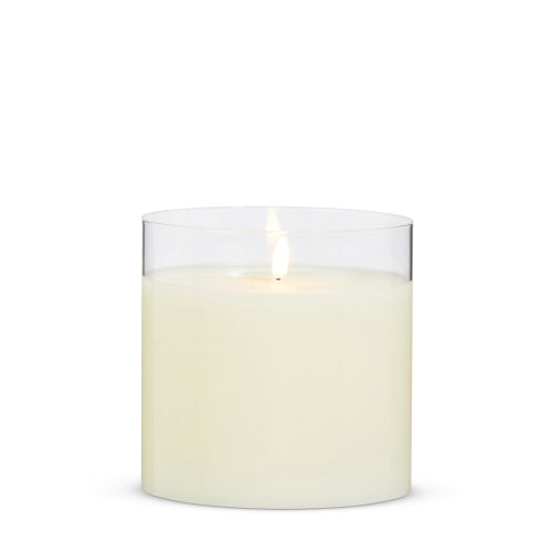 Clear Glass Pillar Candle