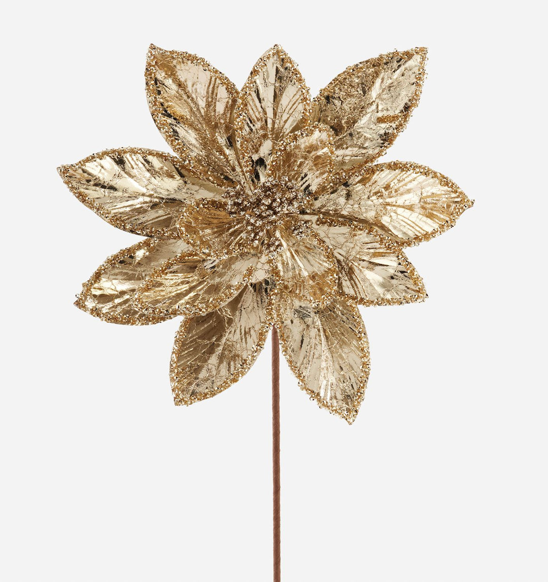 Gold Poinsettia Flower Spray