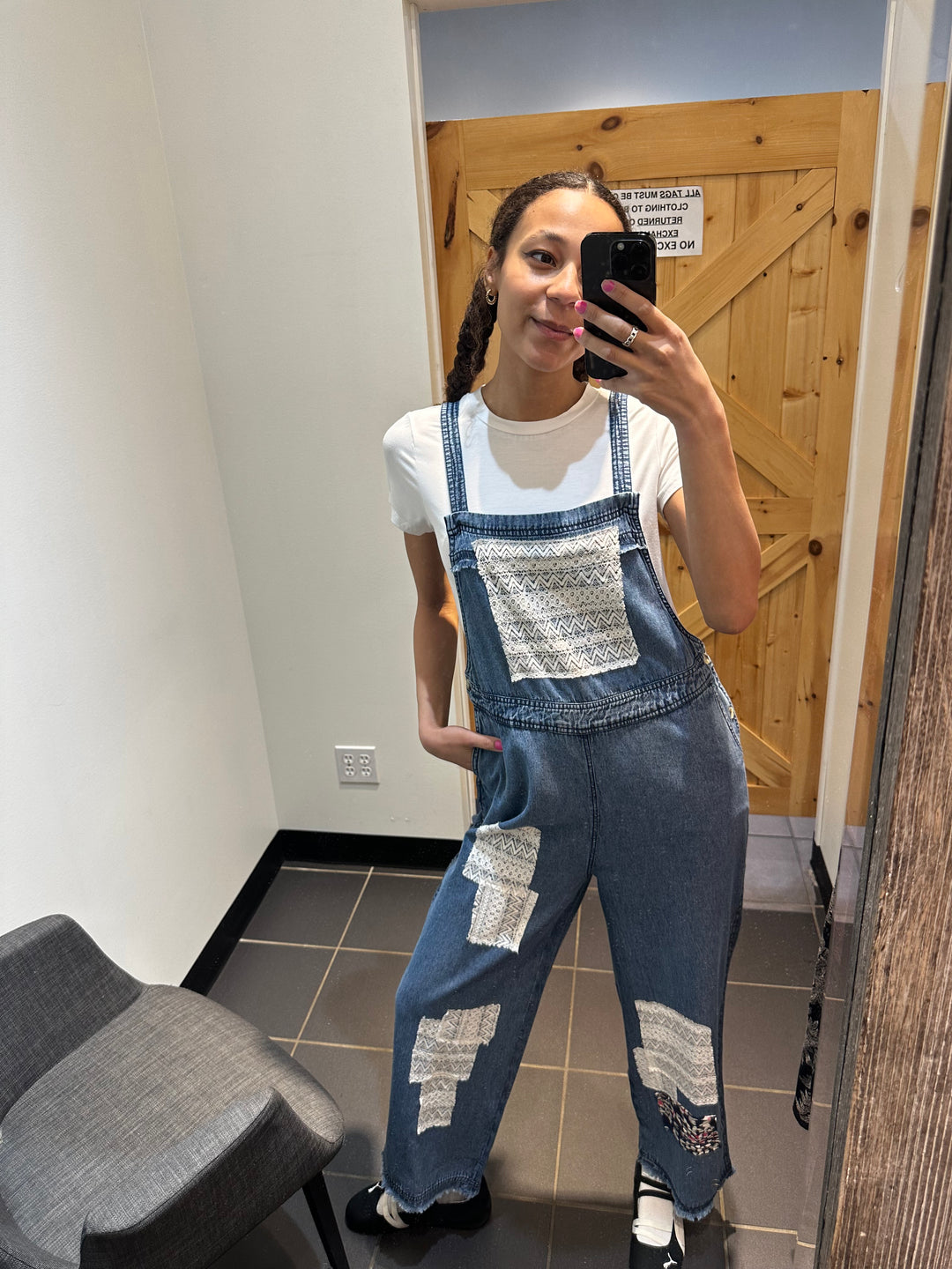 Denim Patchwork Jumpsuit