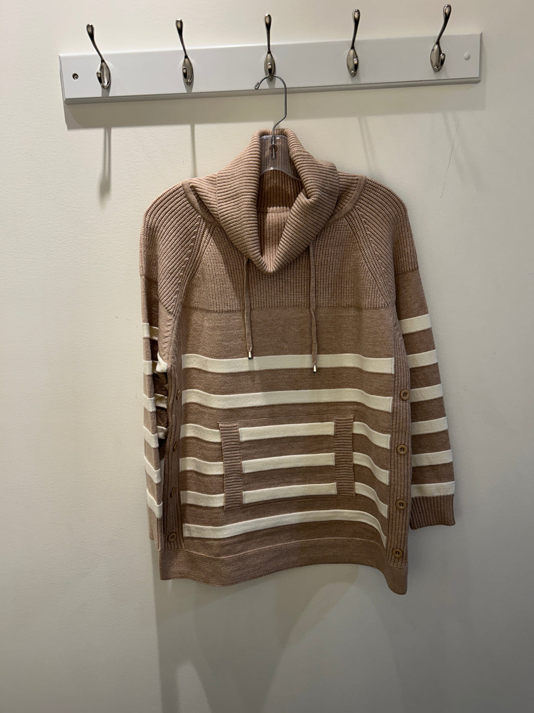 Striped Turtle Neck Knit Sweater