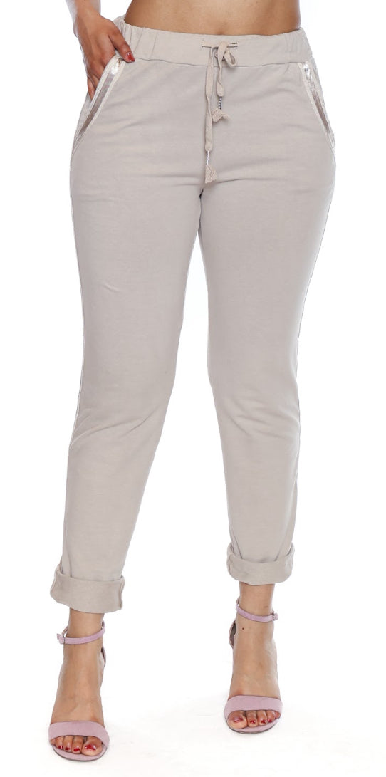 Ribbon Detail Drawstring Pull On Pant