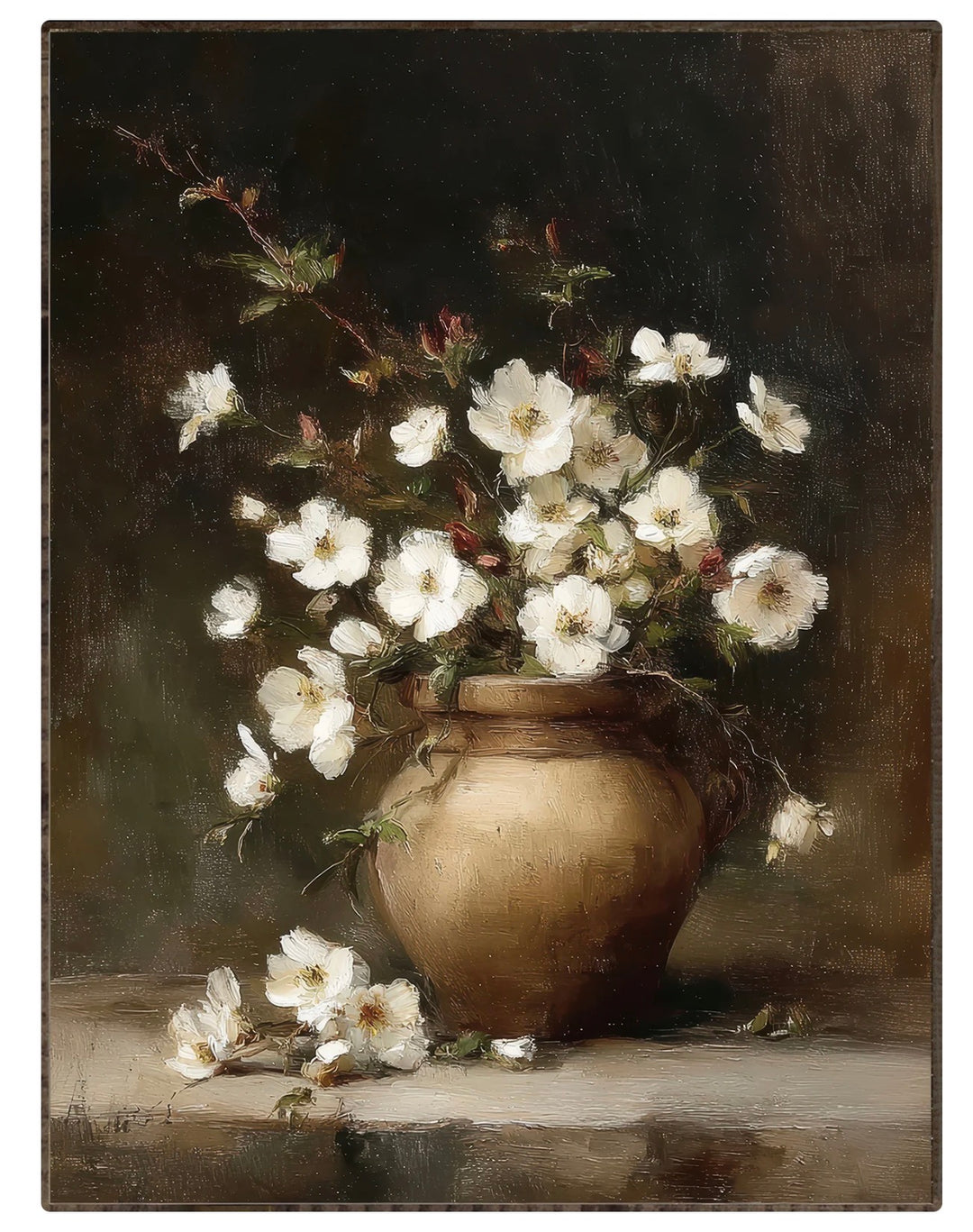 9039 Moody White Blossoms