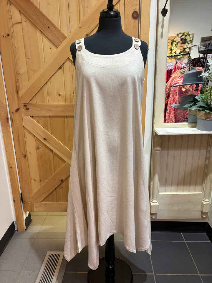 Sleeveless Button Detail Dress