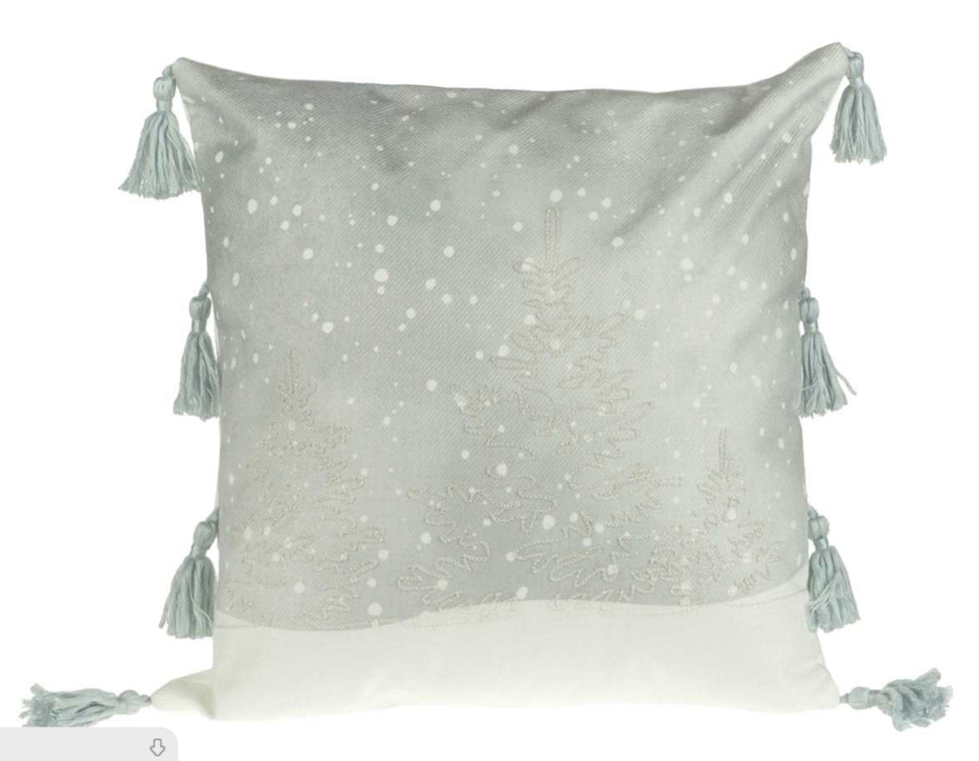 18X18 Grey Frost Trees Pillows