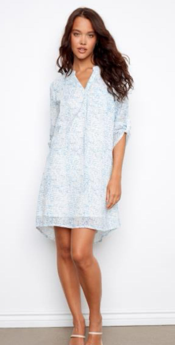 3/4 Sleeve Henley Dress