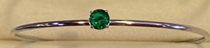 Silver Birth Gem Bracelet