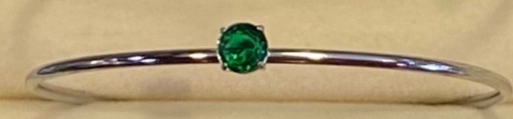 Silver Birth Gem Bracelet