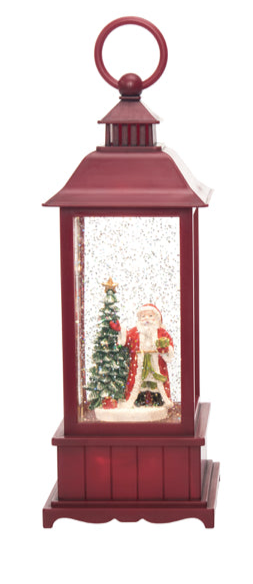 Plastic Light Up Santa Water Lantern
